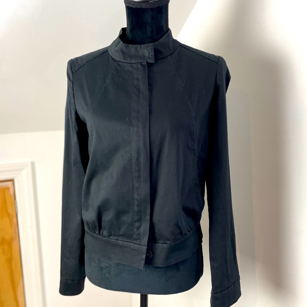 MNG Fabric Black Bomber Jacket